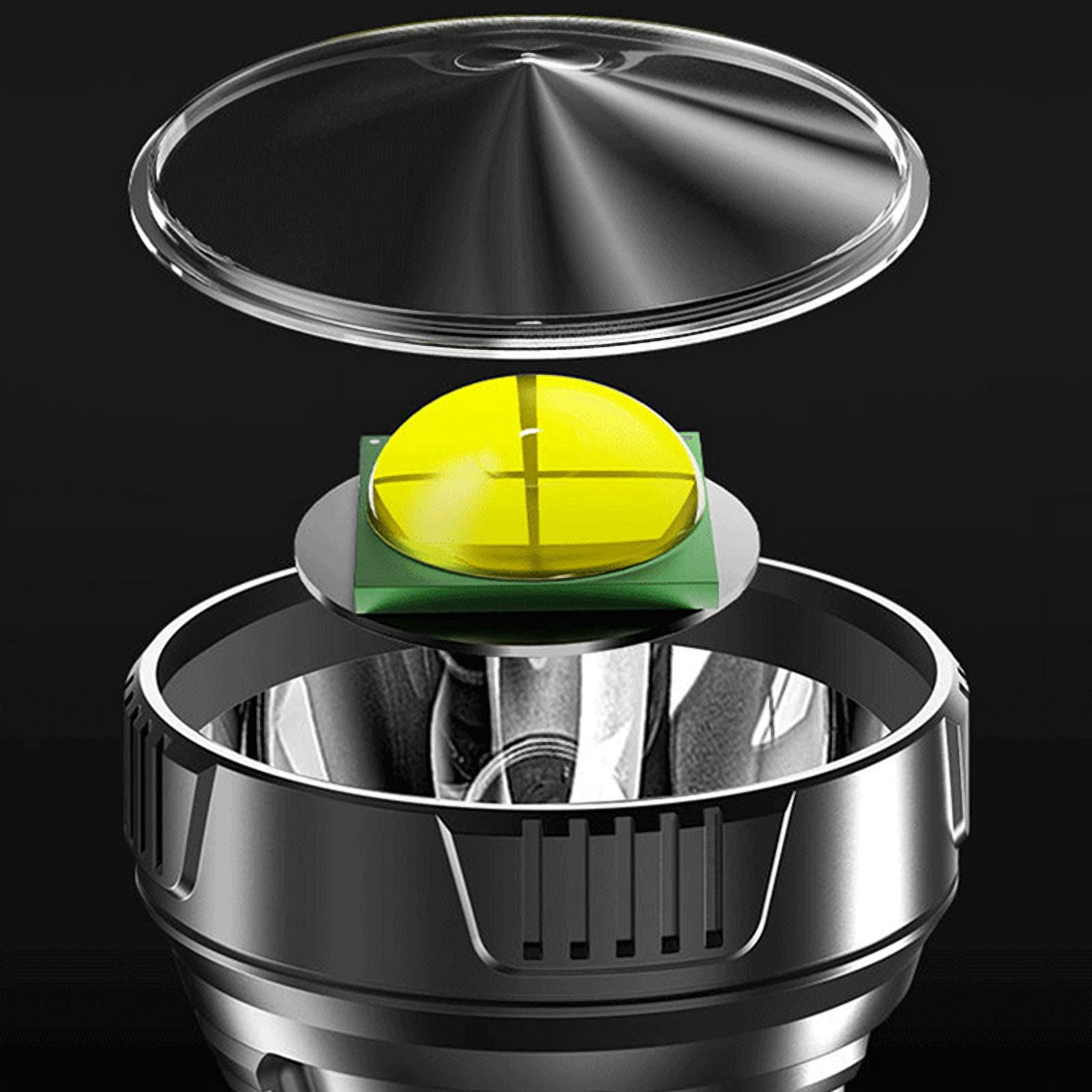 2X Strong Light Portable Flashlight USB Rechargeable Abs Outdoor LED Multi-Function Household Searchlight Portable Lamp
