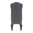 thumbnail image 4 of Timegard Tank Top for Women Round Neck Irregularly Bottom Lightweight Casual Solid Color Top Blouse, 4 of 6