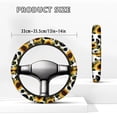 thumbnail image 5 of ZUXONGSY Sunflower Golf Cart Steering Wheel Cover Cow Print Universal Automotive Steering Wheel Cover Sweat-Absorbent Car Wheel Protector Covers for Club Car Golf Cart Interior Decor, 5 of 7