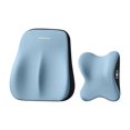 thumbnail image 2 of Cojín genérico para el respaldo del coche, soporte lumbar y almohada para el cuello del coche, cojín para el asiento Azul, 2 of 9