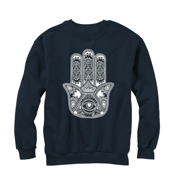 Men's Lost Gods Divine Hamsa  Sweatshirt Navy Blue Large