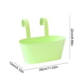 thumbnail image 3 of Railing Planters Outdoor, Metal Hanging Flower Bucket, Indoor Patio Fence Planter Box Balcony Garden Wall Decor Rail Deck Decorative, 3 of 6