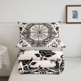 thumbnail image 5 of Homewish Spider Web Skull Twin Comforter Sets,Grunge Goth Damask Bedding Set,Cream,Halloween Duvet,Light Gray Reversible,2 Pieces,1 Comforter and 1 Pillowcase, 5 of 7