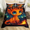thumbnail image 2 of Erosebridal Cute Dragon Duvet Cover Full , Psychedelic Galaxy Bedding Set, 3pcs (No Comforter), 2 of 6