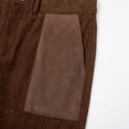 thumbnail image 4 of Men's Patchwork Cargo Pants Corduroy Ripstop Outdoor Adventure Wear Casual Hiking Work Pants with Multi Pockets(No Belt) Brown, 4 of 7