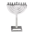 thumbnail image 1 of Israel Giftware Designs M-675 Modern Stainless Steel Menorah - 11.75 x 8 x 4 in., 1 of 1