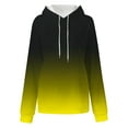 thumbnail image 4 of Ecqkame Womens Hoodies Casual Hooded Gradient Color Sweatshirt Long Sleeve Drawstring Tops with Pocket B-Yellow M, 4 of 4