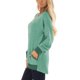 thumbnail image 2 of Blusas GADEWAKE para mujer, casual, con bloques de color, manga larga, verde, 2 of 5