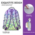 thumbnail image 5 of Floral Butterfly Print Backpack&nbsp;– Water-Resistant School Bag, Fits Up to 15” Laptop, Multiple Pockets, Cute Gift for Girls & Students, 5 of 6