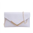 thumbnail image 1 of Bolso tipo sobre Likrtyny Plisado Bolso Noche Bandolera con Cadena Blanco, 1 of 9