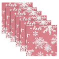 thumbnail image 6 of Satin Native Fab Cotton Dinner Napkin Charming Snowflakes on Pin Reusable, 6 of 8