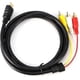 thumbnail image 4 of Hdmi To Rca Cable - 1.5m 5 Feet Hd 1080p Hdmi Male To 3 Rca Av Audio Video Converter Cable Cord Adapter, 4 of 4
