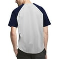 thumbnail image 2 of Hat and Beyond Mens Button Down Baseball Two Tone Tee Hip Hop Fashion Inspired Raglan Athletic Fit Jersey, 2 of 6