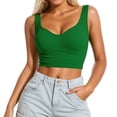 thumbnail image 1 of Fgnfyis Women Tank Tops Ribbed Athletic Workout Yoga Racerback Camisole Lightweight Wicking Activewear Sleeveless Top Summer Tops for Women Light Green L, 1 of 5