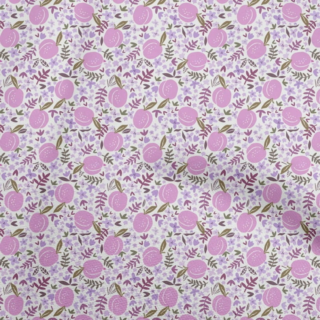 oneOone Velvet Mauve Fabric Fruits Peach Sewing Craft Projects Fabric Prints By Yard 58 Inch Wide
