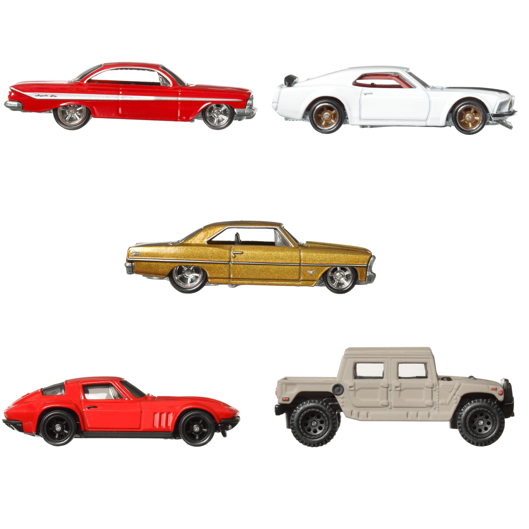 Hot Wheels Cars, Premium Fast & Furious 1:64 Scale 5-Pack Die-Cast Toy Cars for Collectors