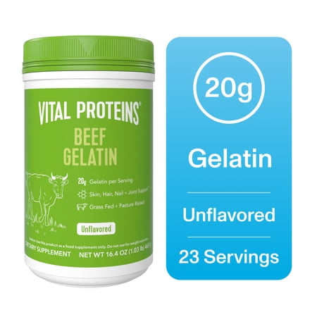 Vital Proteins Beef Gelatin Powder; Hair, Skin and Joint Support, Unflavored 16.4 oz