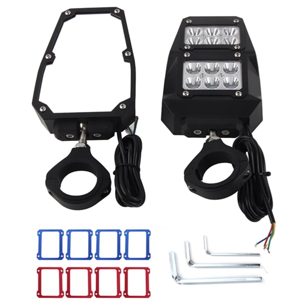 Espejo retrovisor lateral UTV ajustable de 360 grados con luces LED apto para Polaris RZR/Ranger