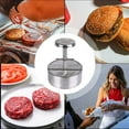 thumbnail image 3 of ajustable, antiadherente, de acero inoxidable, para hacer hamburguesas rellenas de hamburguesas, molde para hacer hamburguesas perfectas para hamburguesas, carnes, cenas, barbacoas, fiestas, 3 of 5