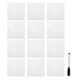 thumbnail image 1 of 12 notas adhesivas de borrado en seco, lavables y reutilizables, para pizarra blanca con marcador para nevera, espejo, escritorio, 4 x 4 pulgadas, 1 of 14