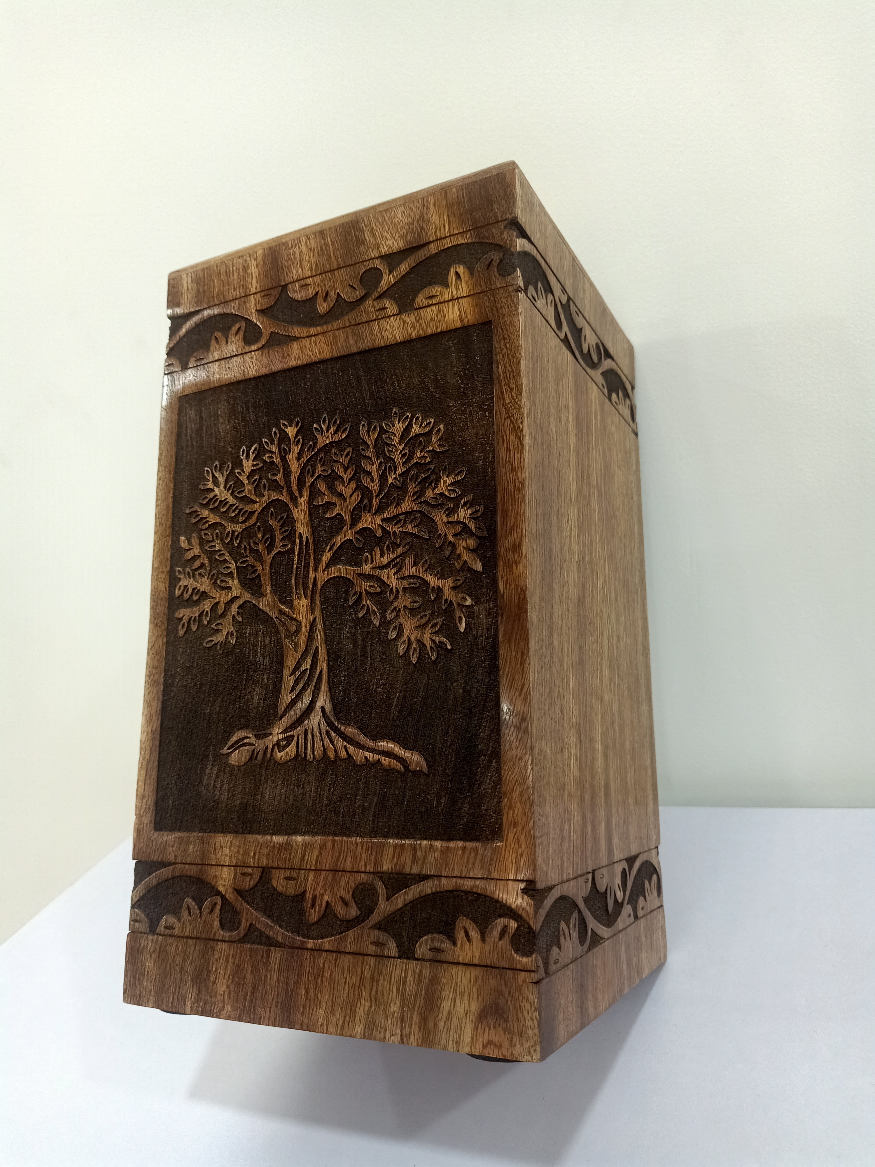 Handmade Tree of Life Urns for Human Ashes, Adult Large Cremation Urns, Funeral Urns Engraved, Burial Urns