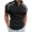 Black, variant on WTOBBY Men's Golf Short Sleeve T-Shirt Lightweight and Breathable, Quarter-Zip Lapel Collar, Stylish Casual Shirt for Golf, Outdoor, and Everyday Active Wear,Army Green L