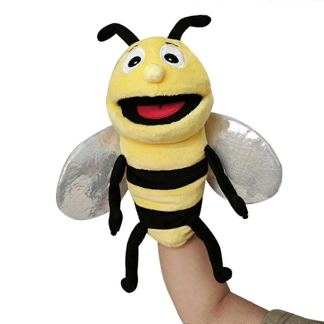 Open-Mouth Plush Hand Puppets Featuring Butterfly Honeybee Ladybug Caterpillar and Ant