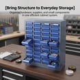 thumbnail image 5 of Blue ABS Plastic Drawers Bolt Bin, Classified Small Item Storage Cabinet, 40 Grid Parts Organizer Cabinet with Finger-Grip Pulls for Household Garage Craft Areas, 5 of 13