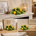 thumbnail image 7 of Artificial Lemon Candle Ring Wreath – Lifelike Faux Lemons & Green Leaves, 9.8 Inch Table Centerpiece for Kitchen Dining Wedding Decor, 7 of 7