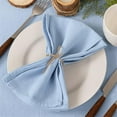 thumbnail image 4 of Elegant Square Cotton Cloth Napkins Machine Washable Sustainable Table Accessory for Family Gatherings, 4 of 16