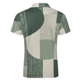 thumbnail image 5 of Sage Green Men Zipper T-shirt Summer Casual Short Sleeve T-shirt Top, 5 of 7