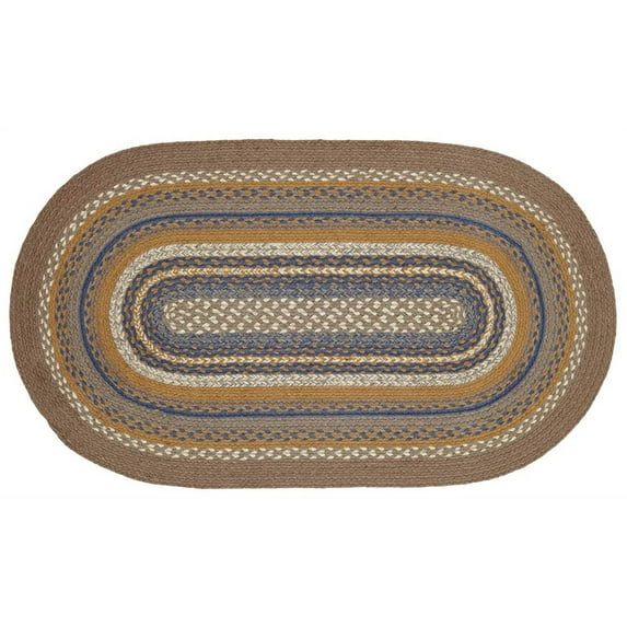 Jute Oval Area Rug in Brown