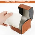 thumbnail image 6 of Spencer Watch Box Travel Watch Case Watch Storage Display Box Single PU Leather Wrist Watch Bangle Gift Box with Pillow, Brown, 6 of 9