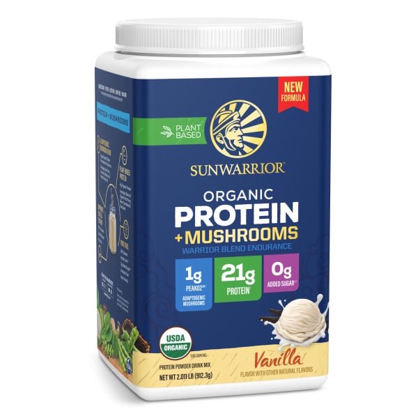 US Organic Warrior Blend Endurance + Mushroom Vanilla 912.33 Tub (25 srv)