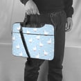 thumbnail image 5 of Lsque Goose White Flowers Pattern Laptop Bag – Portable & Slim Single-Shoulder Computer Case with Adjustable Strap, Protective, Lightweight for 13”/14”/15.6” Laptops, 5 of 8