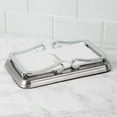 thumbnail image 2 of mDesign Metal Guest Disposable Paper Hand Towel Storage Tray - Brushed/Chrome, 2 of 4