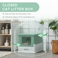 thumbnail image 3 of PawHut Fully Enclosed Cat Litter Box with Front Entry, Top Exit, Green, 3 of 10
