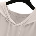 thumbnail image 4 of Holzkary Women's Short Sleeve Plain Hoodie Fashionable Sweatshirt with Hood Loose Comfortable Blouse Classic Tops Sports Summer Shirts Solid Color Sweatshirt Thin Loose Fitting Base Shirt Grey L, 4 of 8