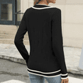 thumbnail image 6 of WQD Womens Sweaters V Neck Pullover Long Sleeve Knitted Cozy Dressy Casual Ladies Fashion Tops for Spring Fall Winter, 6 of 6