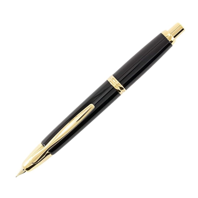 Pluma estilográfica PILOT Vanishing Point Collection negra y dorada