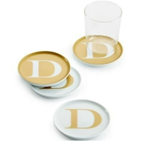 UPC 013302505739 product image for The Cellar Gold Initial Coasters Collection Porcelain Set of 4 Initial 