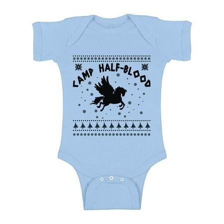 

Awkward Styles Ugly Christmas Baby Outfit Bodysuit Xmas Camp Half Blood Romper