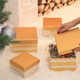 thumbnail image 6 of PAPER FAIR 4PCS Christmas Nesting Gift Boxes Set, Gold Foil Geometry Flat Square Cardboard Nested Box w/Lid, for Gift Wrapping Xmas New Year, Assorted Size, 6 of 7