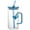 Blue, variant on Glass Drinking Cup Square Glass Tumbler with Handle,Square Glass Cup with Lid Straw Wide Mouth Drinking Cup,Clear Coffee Cups with Lids and Straws Portable Water Bottles Milk