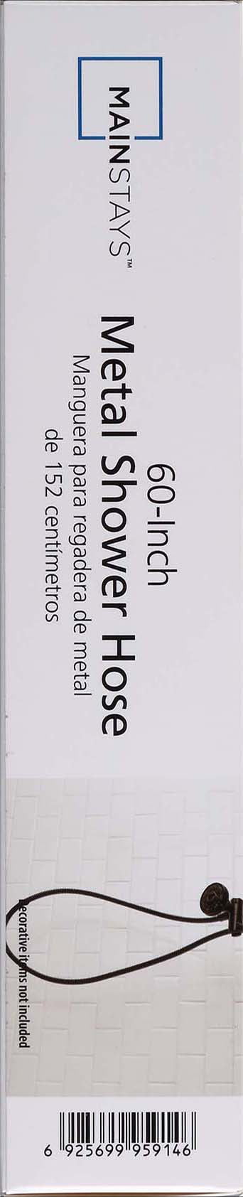 Mainstays Stainless Steel Shower Hose in Matte Black