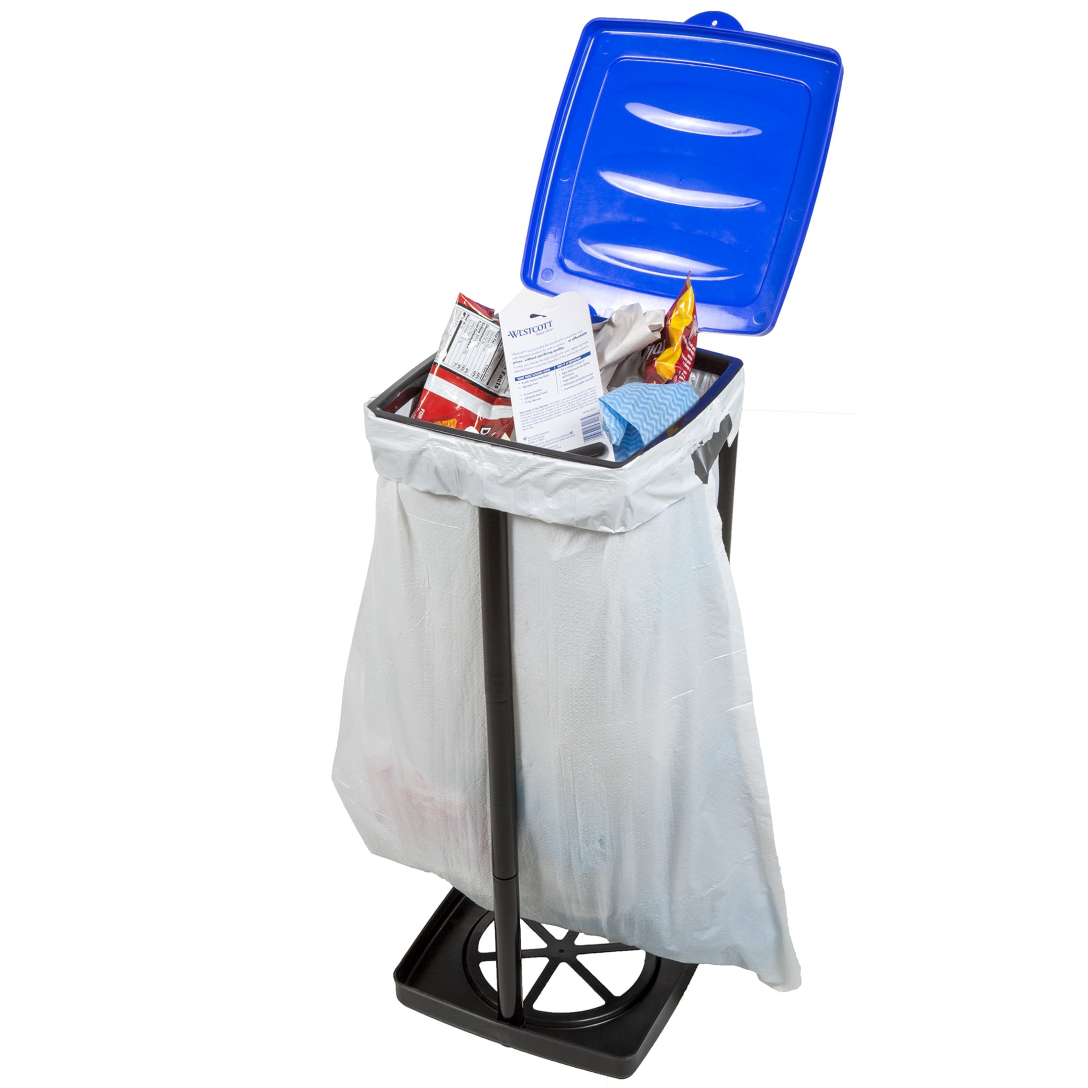 Wakeman Portable Trash Bag Holder - Collapsible 13-Gallon Garbage Container