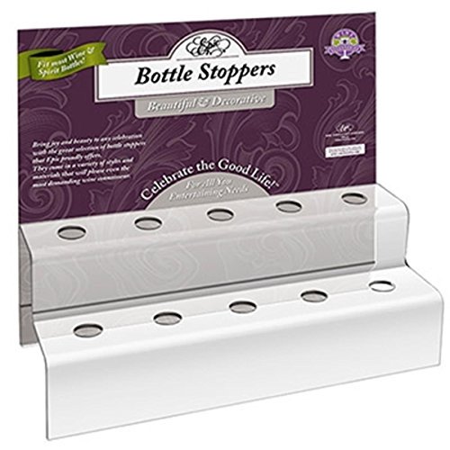 Epic 99013 12" Crystal Clear Acrylic Bottle Stopper Display Rack for