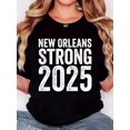 thumbnail image 1 of Camiseta Básica para Mujer Verano TranspirableWomen'S T-Shirt, "Black And White Strong2025 White" Print, Retro Minimalist Fashion, Round Neck, Casual Comfort, Sports Short Sleeve T-ShirtFather's Day, 1 of 6