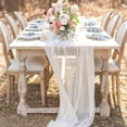 thumbnail image 1 of YQHWQ x White Transparent Wedding Valentine's Day Table Runner White Chiffon Table Runner Inch 120 Inch, 1 of 5