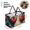 thumbnail image 2 of Hearts Battle Large Capacity Reusable Oxford Cloth Grocery Baskets: Foldable Toy Basket, Storage Bag, Easter Basket, 2 of 7